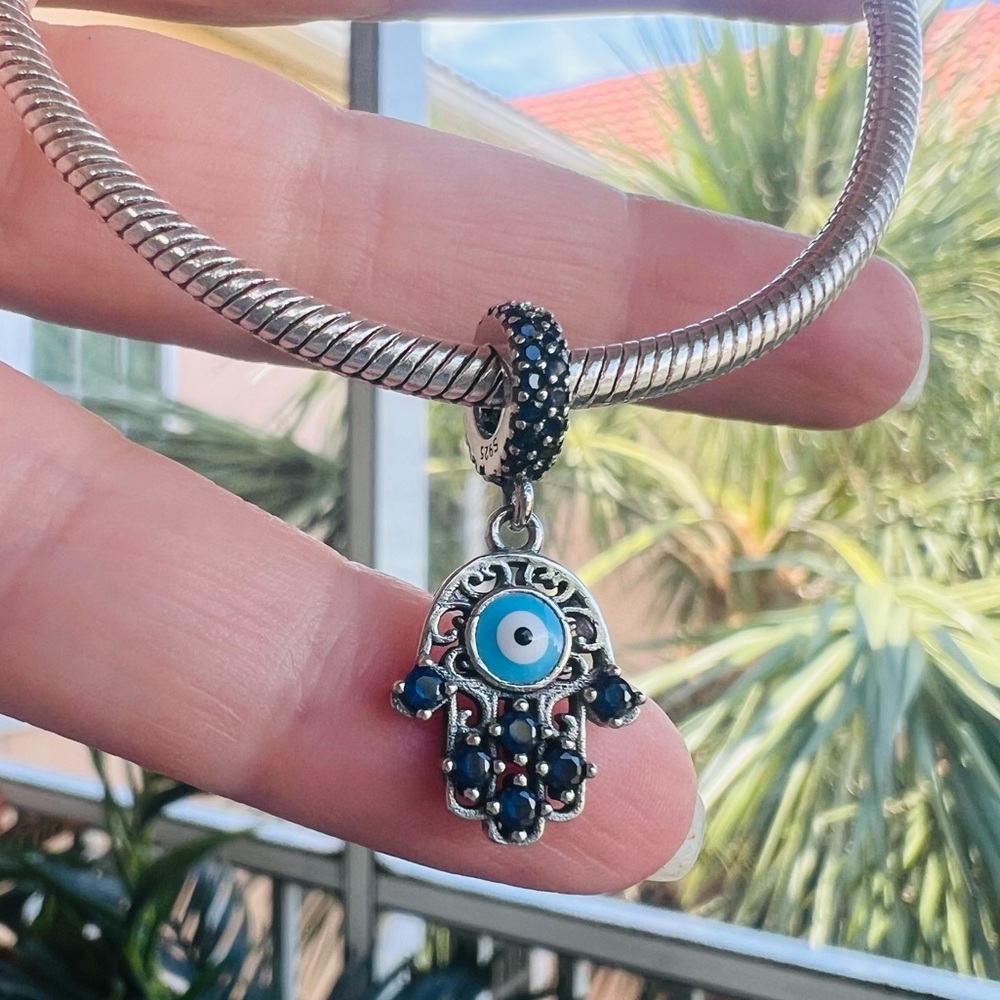 Dazzling Hamsa Dangle Charm (One) - image 2